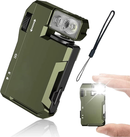 G5 Rechargeable EDC Flashlight, 400 Lumens Dual Light Sources Mini Flashlight with RGB Light, Portable Pocket Hiking Flashlights