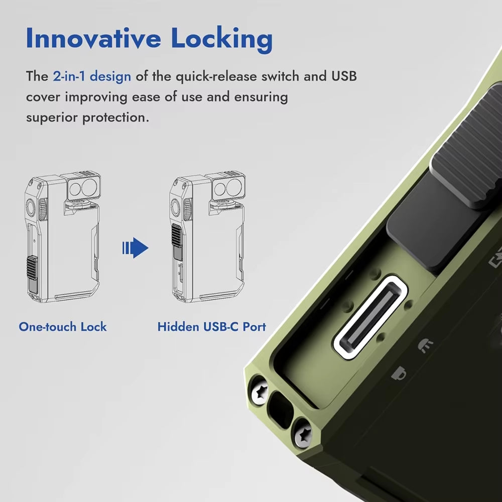 G5 Rechargeable EDC Flashlight, 400 Lumens Dual Light Sources Mini Flashlight with RGB Light, Portable Pocket Hiking Flashlights